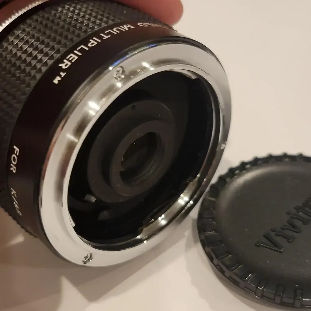 Vintage Vivitar MC 75-205mm 2X Match Teleconverter Lens Canon FD 35mm SLR Black